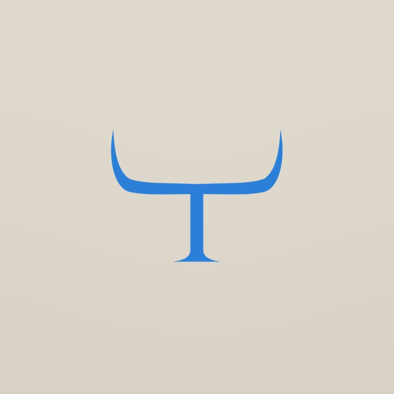 Horns cord cap: ScoreLine blue horns embroidered on bone corduroy.