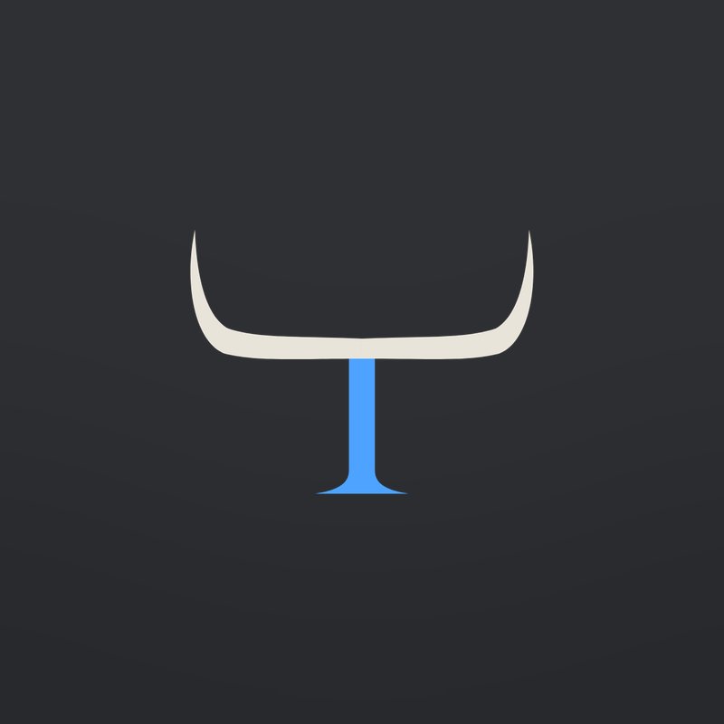 Horns cord cap: bone horns with a blue post embroidered on dark corduroy.